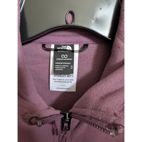 The North Face Glacier Fleece Jacket Women's Medium Mauve Long Sleeve Zip-Up NWT - Picture 3 of 4